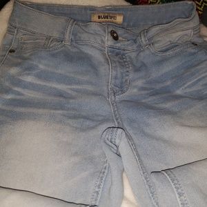 Light blue low rise skinny jeans